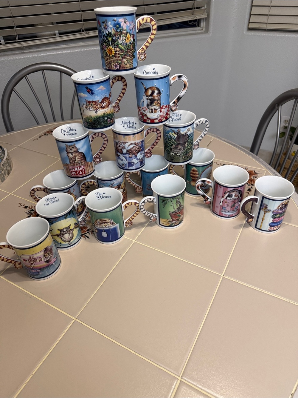 The Danbury Mint porcelain mugs set of 16.